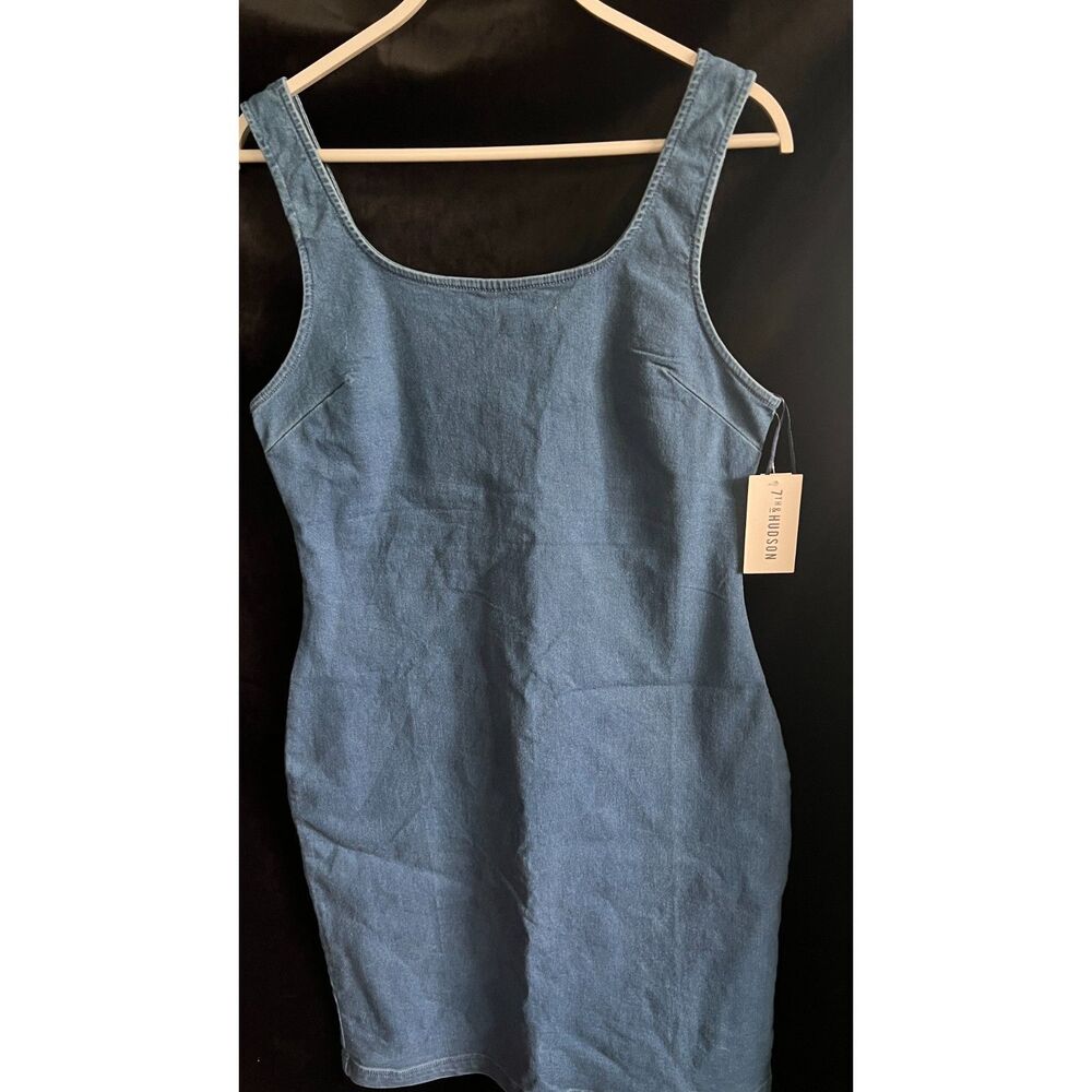 7th & Hudson Blue Stretch Bodycon Mini Denim Dress Size XL